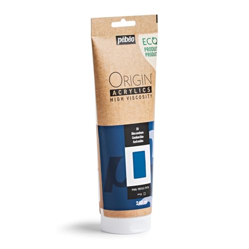 PEBEO Origin 240ml Acrylic Paint, Cerulean Blue - color: Cerulean Blue