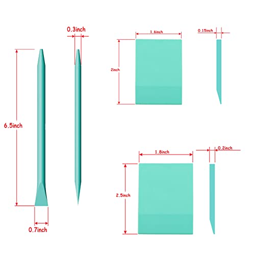 DGAGA Chalk Paste Mini Squeegee with Rubber Sticks Set, 5PCS Self Adhesive Screen Stencil Squeegees Screen Printing Scraper Tools for applying Chalk Paint or Ink, Crafts, DIY Projects - color: 3pcs