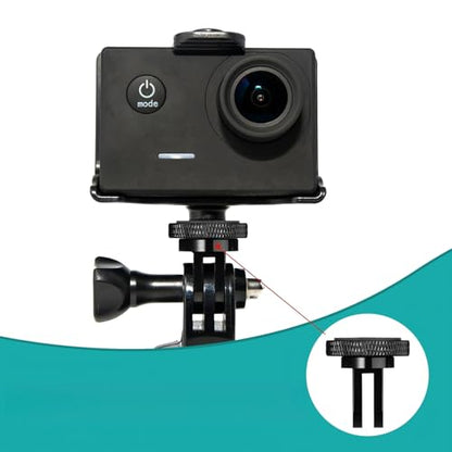 Frienda 4 Pcs Tripod Adapter Compatible with Gopro 1/4-20, Black - color: Black