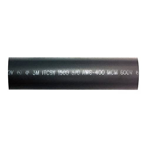 Heavy Dual Wall 3M Adhesive-Lined Heat Shrink Tubing 3:1 Black 1.5" ID 3/0-4/0 AWG - 6" Inch 1 Each - Made in USA - size: 3/0-4/0 AWG, style: Black