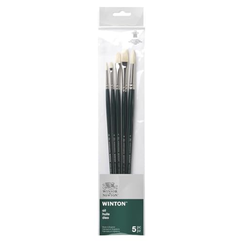 Winsor & Newton Winton Oil Brush, Long Handle, 5 pack - style: 5 Pack - Short Handle