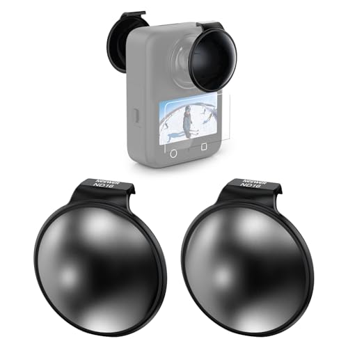 NEEWER ND Filter Set Compatible with DJI Osmo 360 Only, ND16 (4 Stops) Snap On Multicoated Optical Glass Neutral Density Lens Filter Action Camera Accessories with Screen Protector, 2 Pack - style: 2 Packs ND16
