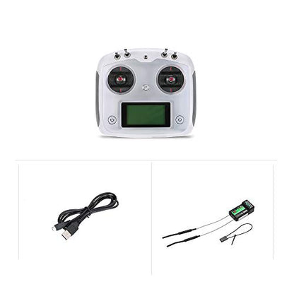 GoolRC Flysky FS-i6s 2.4G 10CH AFHDS 2A RC Transmitter with FS-iA6B Receiver for RC Drone Airplane Multicopter - color: Silver
