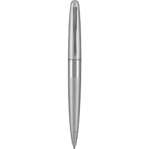 PILOT Metropolitan Collection Ball Point Pen, Silver Barrel, Dots Design, Medium Point, Black Ink (91305) - color: Silver Barrel, style: Medium Nib