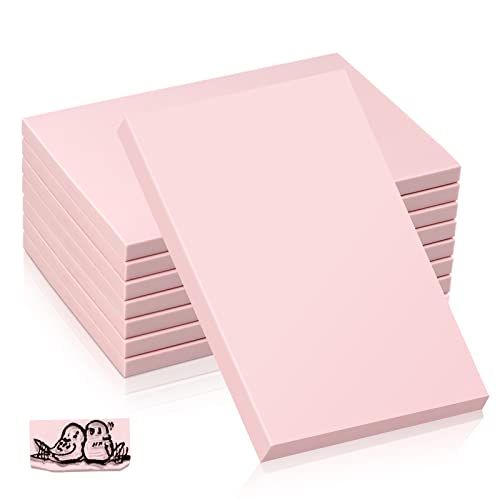 8 Pcs Pink Rubber Carving Linoleum Blocks for Stamp Crafts