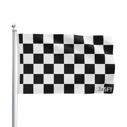 SSK® Checkered - Racing Outdoor Flag - Large 3' x 5', Weather-Resistant Polyester - color: Checkered - Racing