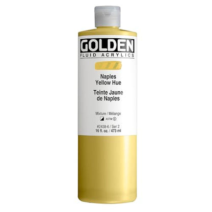 GOLDEN Fluid Acrylics, Naples Yellow Hue, 16 fl. oz. Bottle