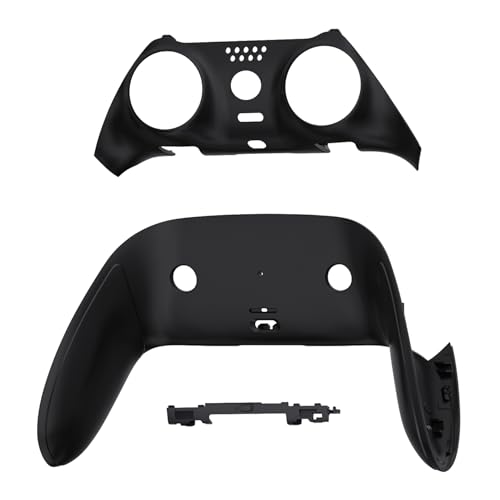 eXtremeRate Top Bottom Decorative Trim Shell Compatible with ps5 Edge Controller DIY Replacement Front Back Clip Shell, Custom Black Plates Cover Compatible with ps5 Edge Controller - color: Black