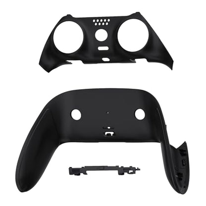 eXtremeRate Top Bottom Decorative Trim Shell Compatible with ps5 Edge Controller DIY Replacement Front Back Clip Shell, Custom Black Plates Cover Compatible with ps5 Edge Controller - color: Black