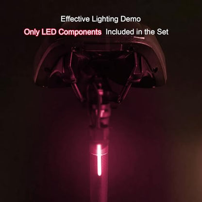 DIY kit Streaming Lights 3v Waterproof led Beads Breathing Light Auto Meteor Light (Pink Light 2 pcs.) - color: Pink Light 2 pcs