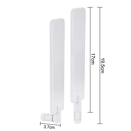 Bingfu 4G LTE SMA Male Cellular Router Camera White Antenna Replacement - color: 2-Pack Panel Antenna - White