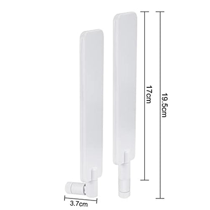 Bingfu 4G LTE SMA Male Cellular Router Camera White Antenna Replacement - color: 2-Pack Panel Antenna - White