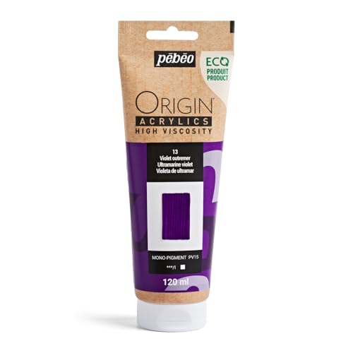 PEBEO Origin Acrylics 120ml Matte Acrylic Paint, Ultramarine Violet - color: Ultramarine Violet