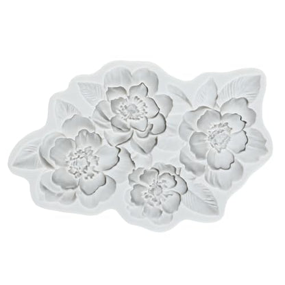 Flower Polymer Clay Molds Flower and Leaf Silicone Mold - color: Style J