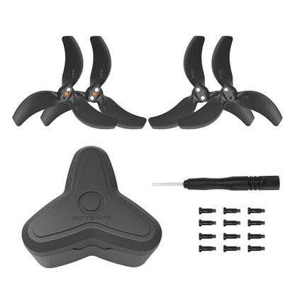 Avata 2 Propellers With Storage Case, Replacement Drone Prop Blades Low Noise Wings for DJI Avata 2 Drone Accessories (Black Set) - color: Black Set