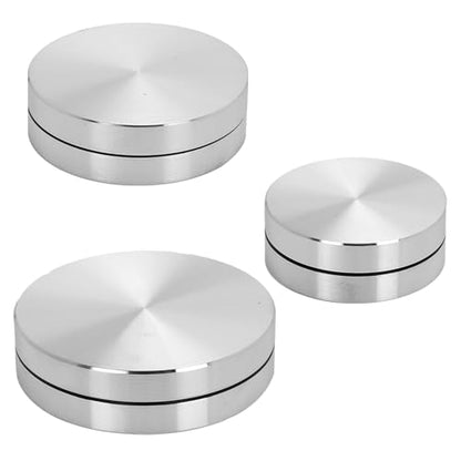 Syihah 3Pcs Silver Ceramic Clay Pottery Spinner Set - 30mm, 38mm, 45mm Throwing & Trimming Tools for Potters, Artists & Ceramic Enthusiasts