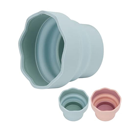 Tiiyee Paint Brush Basin, Collapsible Paint Brush Washer Silicone Bucket