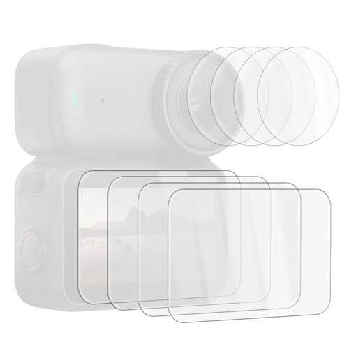 4 Sets Screen Protector for Dji Osmo Nano, 9H Hardness Tempered Glass Camera Screen Protector & Lens Protective Film Anti-Scratch Camera Accessories Ultra HD Bubble-Free Full Protection
