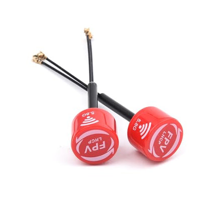 YoungRC FPV 5.8G LHCP Antenna High Gain 3Dbi FPV Mini Antenna (2PCS) - color: Red