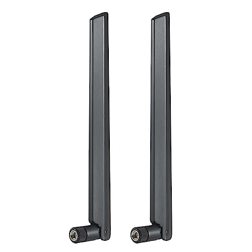 WiFi 6 6E Tri-Band 2.4GHz + 5 GHz + 6GHz 9dBi Omnidirectional Antenna for PC Desktop Computer PCI-E WiFi 6E Network Card Adapter Bluetooth Card Wireless Router（Pack of 2