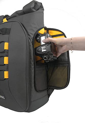 Torvol Drone Explorer Backpack MINI, Compact Drone and Camera Backpack – Modular Compartments, Laptop, Clothes, Rain Cover, Carry On Luggage Size – Black – 13L+8L