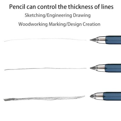 5.6mm Lead Holder Mechanical Pencils, 4 Pack Metal Clutch Pencils with Colored & Graphite Refills, Ideal for Artists, Architects & Draftsmen