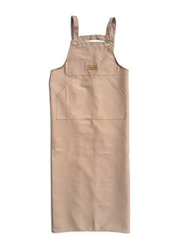 Artist apron / Long apron - Beige - color: Beige