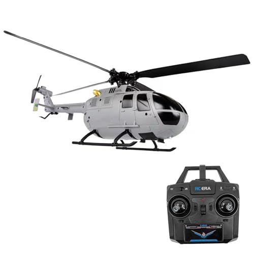 GoolRC C186 Remote Control Helicopter Remote Control Drone Single Propeller Without Ailerons 6-axis Gyro Stabilization Remote Control Airplane Altitude Hold s Adults Gray