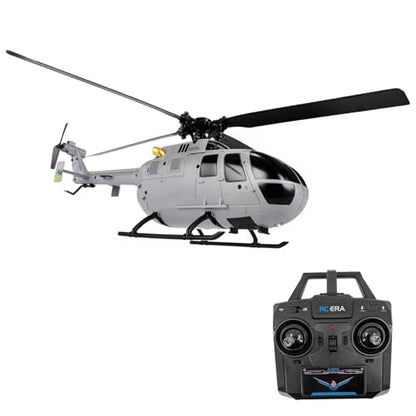 GoolRC C186 Remote Control Helicopter Remote Control Drone Single Propeller Without Ailerons 6-axis Gyro Stabilization Remote Control Airplane Altitude Hold s Adults Gray