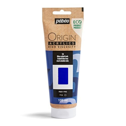 PEBEO Origin Acrylics 120ml Matte Acrylic Paint, Cobalt Blue Hue - color: Cobalt Blue Hue