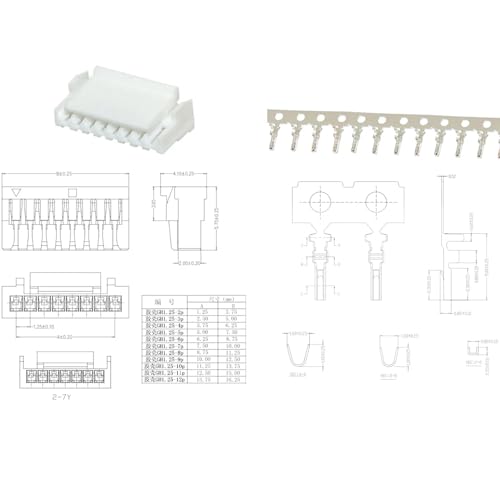 530Pcs JST GH 1.25mm Connectors Kit with GH 1.25mm Plug Crimp Terminal for Flight Controller 3D Printer