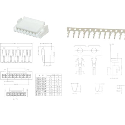 530Pcs JST GH 1.25mm Connectors Kit with GH 1.25mm Plug Crimp Terminal for Flight Controller 3D Printer