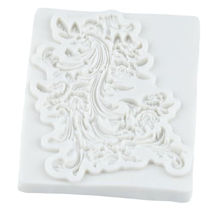 Baroque Silicone Mold Curlicues Scroll Lace Polymer Clay Molds - color: Style N