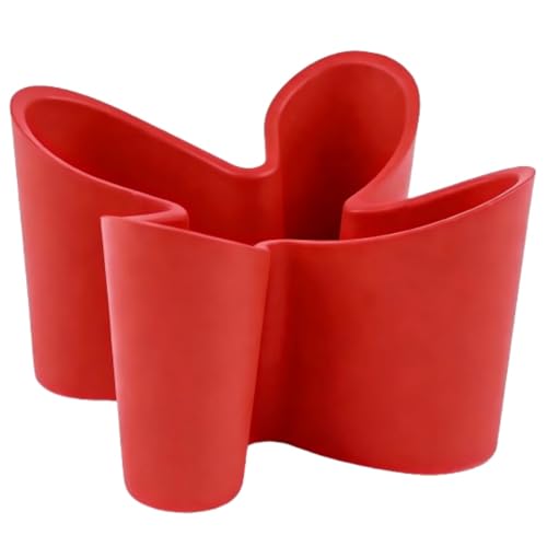 Flower Shape Remote Control Holder Modern,Desk Organizer Storage Container - color: Red