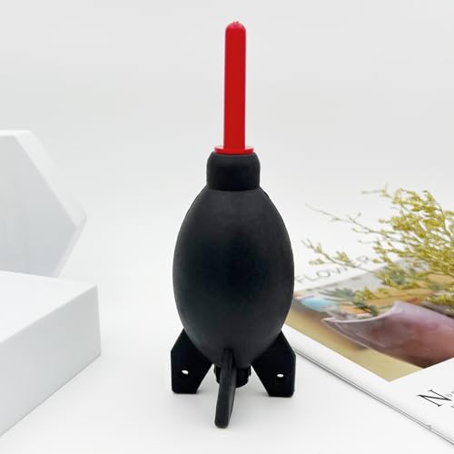 Rocket-Style Rubber Air Blower Dust Cleaner for DSLR Camera, Lens, and Keyboard – Red Duster