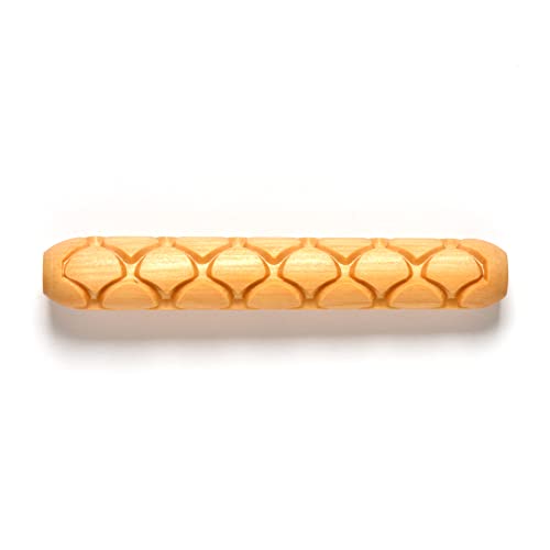 MKM Pottery Tools Wood Hand Rollers for Clay (HR-56 Fish Scales) - size: HR-56 Fish Scales