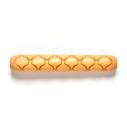 MKM Pottery Tools Wood Hand Rollers for Clay (HR-56 Fish Scales) - size: HR-56 Fish Scales