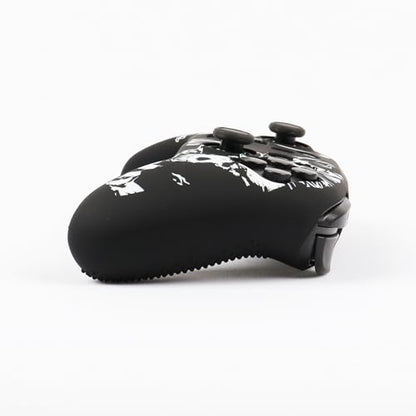 Wolf Controller Skin Cover for NS Switch Pro Controller, RALAN 1 Controller Skin+4 Customised Thumb Grips Caps Accessories - color: Wolf Black White