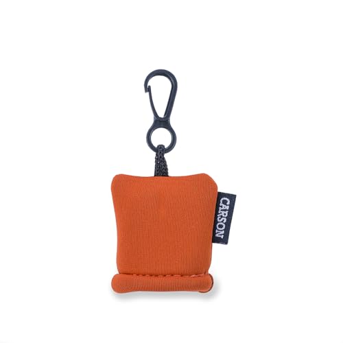 Carson Stuff-It Microfiber Lens Cloth Cleaning System for Eyeglasses, Smartphones, Tablets, Optics, Lenses, Cameras and More - color: Orange