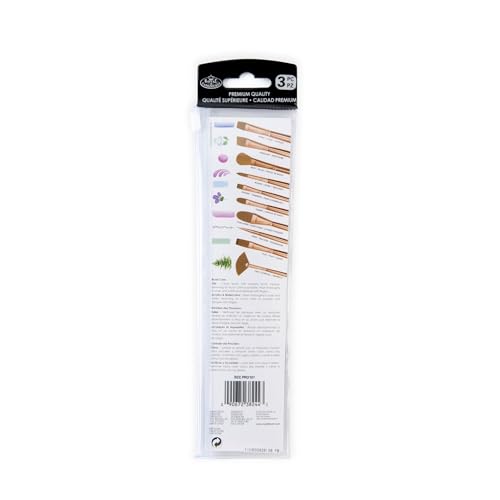 Royal & Langnickel Crafter's Choice Pro Synthetic Sable Wash Craft Brush Set, 3pc - style: Wash