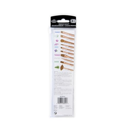 Royal & Langnickel Crafter's Choice Pro Synthetic Sable Wash Craft Brush Set, 3pc - style: Wash