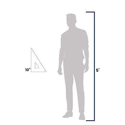 Pacific Arc Drafting Triangle, 10-inch, 30/60/90 Degrees, Clear Acrylic - color: Clear, size: 10-in, 30/60/90 degrees