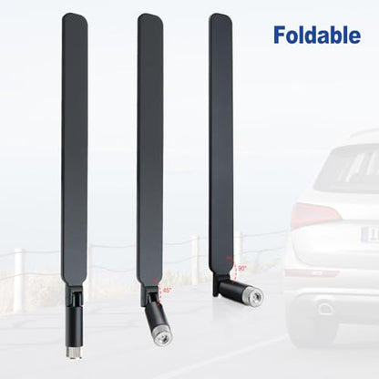 Superbat High Gain 12dBi Dual Band WiFi Antenna 2.4GHz/5GHz 5.8GHz Omnidirectional RP-SMA for Router, Wireless Access Point, Security Cameras (2 Pack) - color: black
