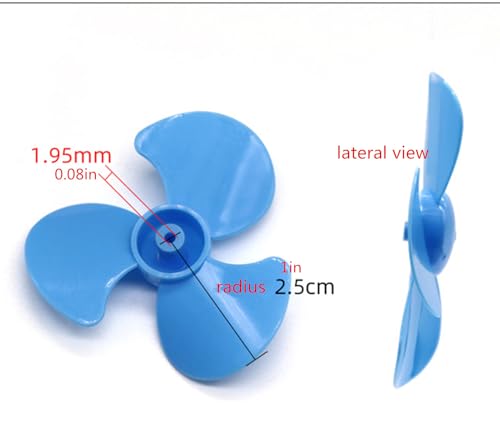 30PCS Propeller Props, be Suitable forMiniature DC Motor 2mm axis Propeller Small-Scale Production of Motor Fan Blades by Science and technologTightly Close fit130 motormaterial skrnrhrery
