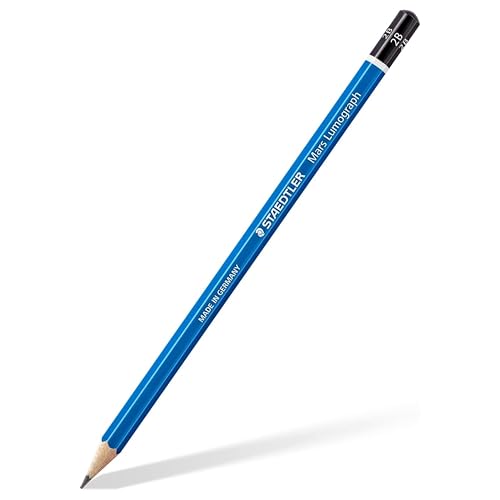 STAEDTLER Mars Lumograph 2B Graphite Art Drawing Pencil, 6 Pencils - size: 6 Count (Pack of 1)