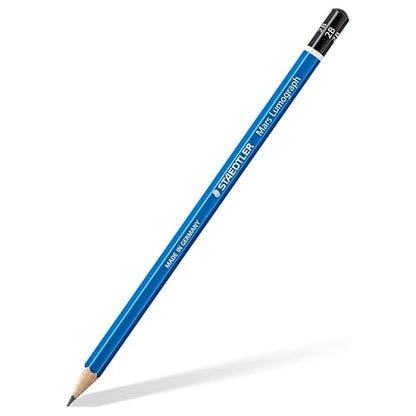 STAEDTLER Mars Lumograph 2B Graphite Art Drawing Pencil, 6 Pencils - size: 6 Count (Pack of 1)
