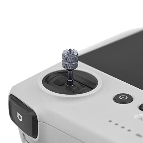 2PCS Replacement Joystick for DJI RC/RC 2 Remote Controller Aluminium Thumb Sticks Compatible with DJI Mini 3 Pro/Mini 4 Pro/Air 3 Flip Fly More Combo Drone Accessory(Silver Grey)