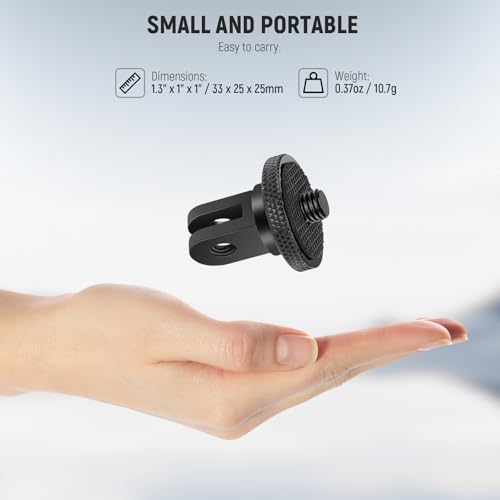 NEEWER Action Camera Tripod Mount Adapter with 1/4", Aluminum Alloy, GP-81 - style: GP-81
