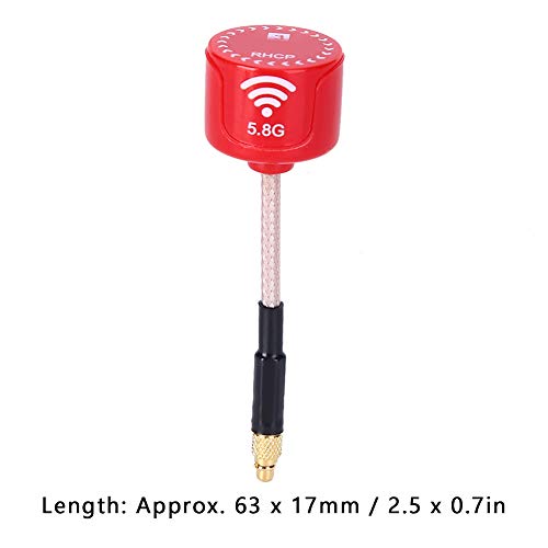 5.8Ghz 3dBi RHCP Antenna for FPV Racing Drone Red - size: MMCX Straight
