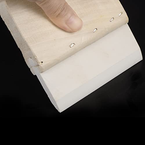 HARFINGTON Screen Printing Squeegee 2 Inch 65 Durometer Rubber Blade Wooden Handle Ink Scraper for Screen Printing Fabric Printmaking - size: 2 Inch